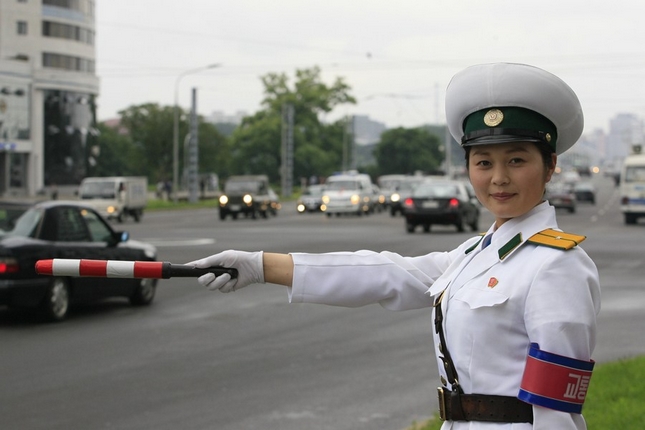 朝鲜女交警