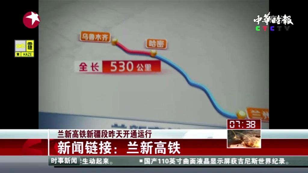兰新高铁新疆段昨天开通运行