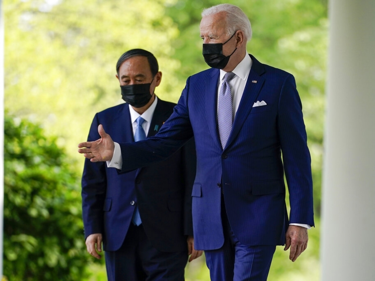 美國總統拜登與日本首相菅義偉白宮會晤