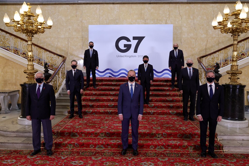 七大工業國集團(G7)外長5日在倫敦舉行會議(圖),會後公報中兩度提及台灣。.jpg 七大工業國集團(G7)外長5日在倫敦舉行會議(圖),會後公報中兩度提及台灣。.jpg