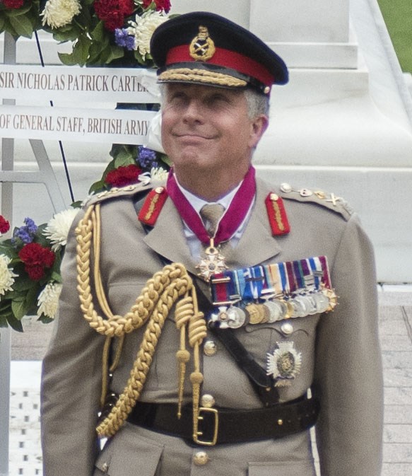 英國國防參謀長卡特(圖)確診,目前國防大臣與6位軍方高層已自主隔離。(圖取自維基共享資源,版權屬公有領域).jpg 英國國防參謀長卡特(圖)確診,目前國防大臣與6位軍方高層已自主隔離。(圖取自維基共享資源,版權屬公有領域).jpg