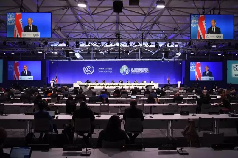 COP26與會代表31日參加第一場全體會議。(法新社).jpg COP26與會代表31日參加第一場全體會議。(法新社).jpg