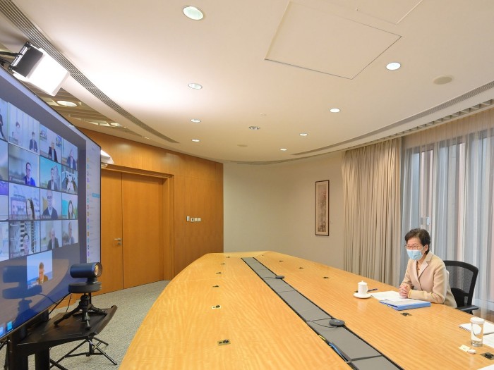 林鄭月娥表示,酒店代表反應踴躍。(政府新聞處).jpg 林鄭月娥表示,酒店代表反應踴躍。(政府新聞處).jpg