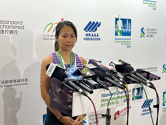 姚潔貞以1小時15分09秒奪得女子全場半馬第一名。(鄧鈞尤攝).jpg 姚潔貞以1小時15分09秒奪得女子全場半馬第一名。(鄧鈞尤攝).jpg
