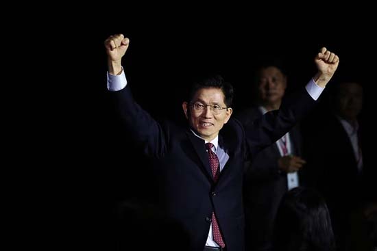韓國保守派國民力量黨候選人金文洙。(路透社).jpg 韓國保守派國民力量黨候選人金文洙。(路透社).jpg
