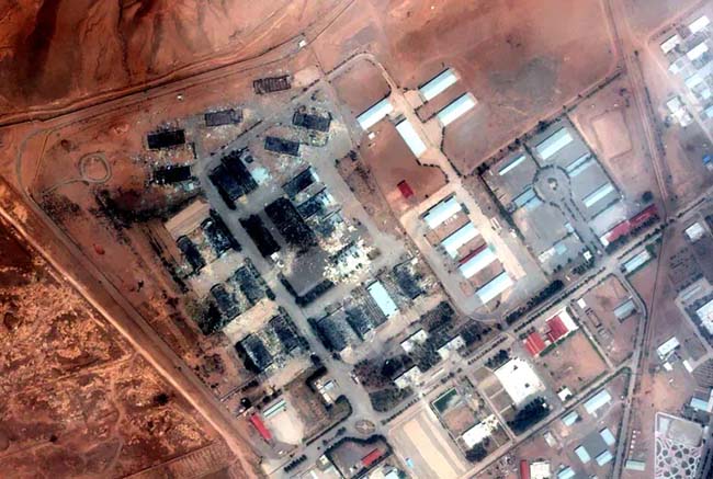 衛星影像顯示,克爾曼市革命衛隊總部內約-20-間營房被摧毀(空中巴士).jpg 衛星影像顯示,克爾曼市革命衛隊總部內約-20-間營房被摧毀(空中巴士).jpg