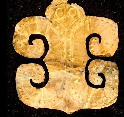 金沙遗址出土的蛙形金箔.jpg 金沙遗址出土的蛙形金箔.jpg